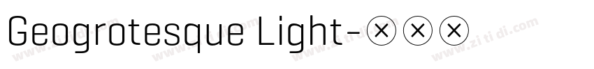 Geogrotesque Light字体转换